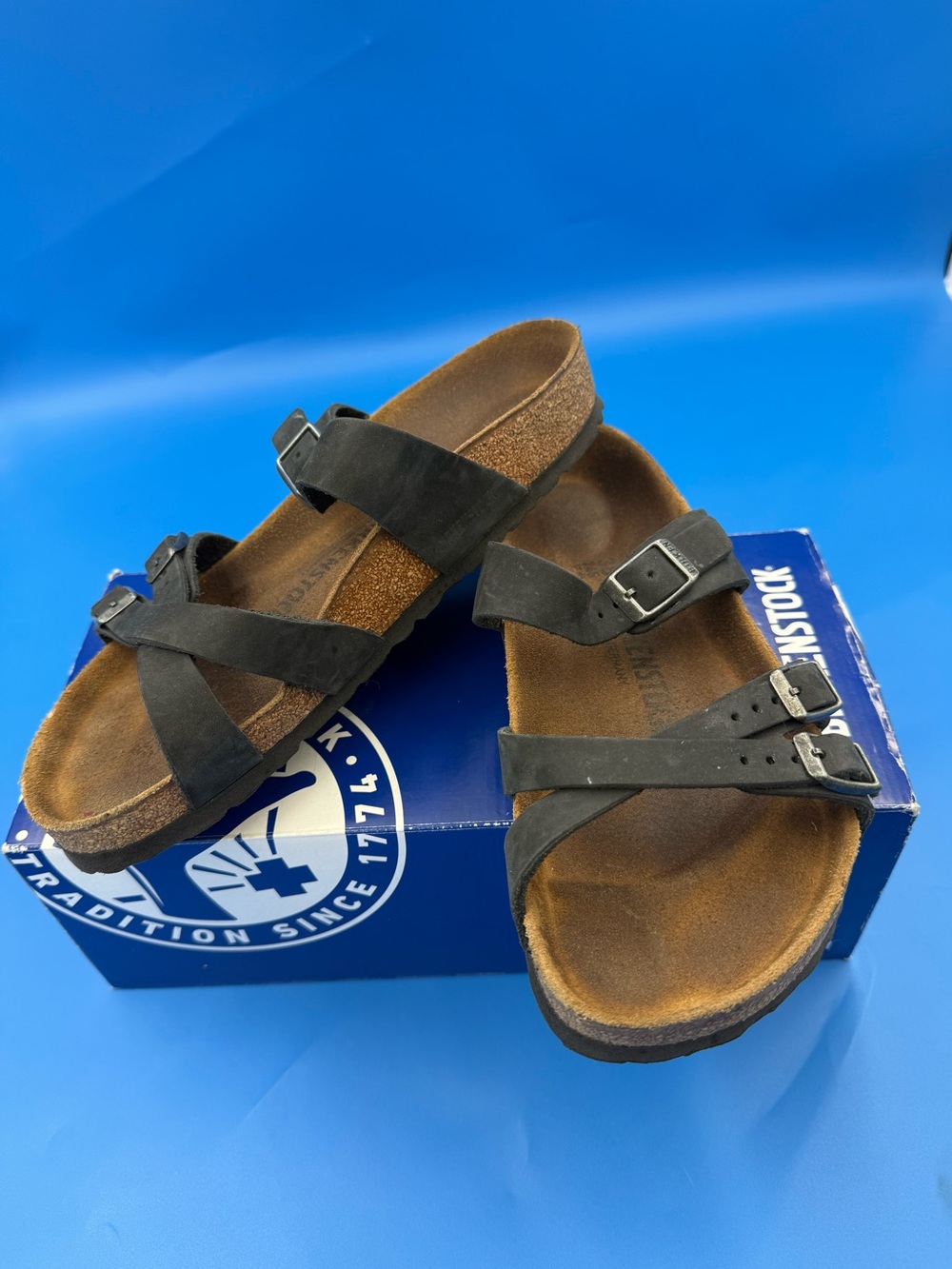 Birkenstock women’s size 7 /EU 38 Franca sandals black